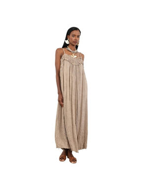 Massimo Dutti
Long Gathered Halter Neck Strappy Dress in Sz S